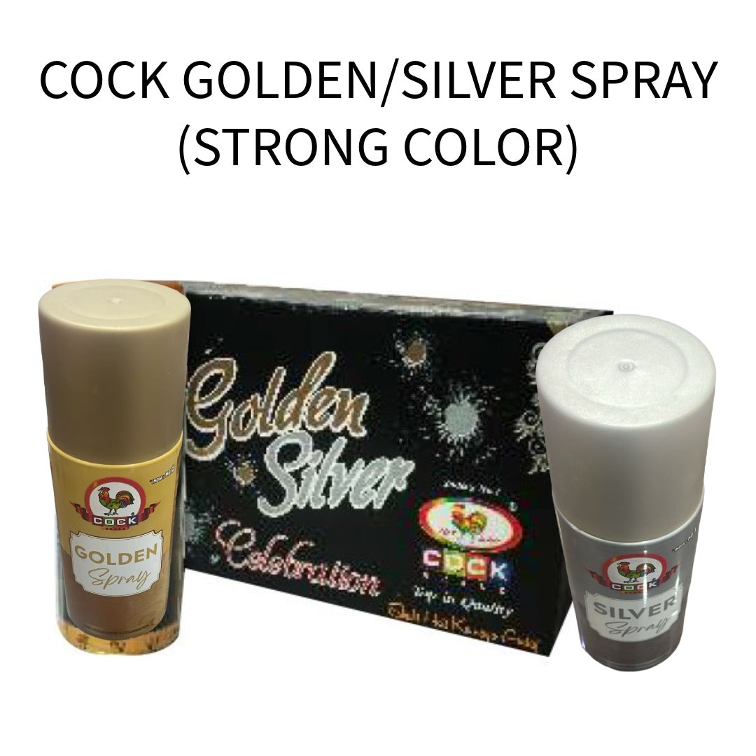 COCK GOLDEN/SILVER SPRAY (STRONG COLOR)